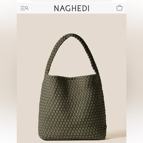 Naghedi Medium Nomad Tote Bag Olive - Picture 1 of 6